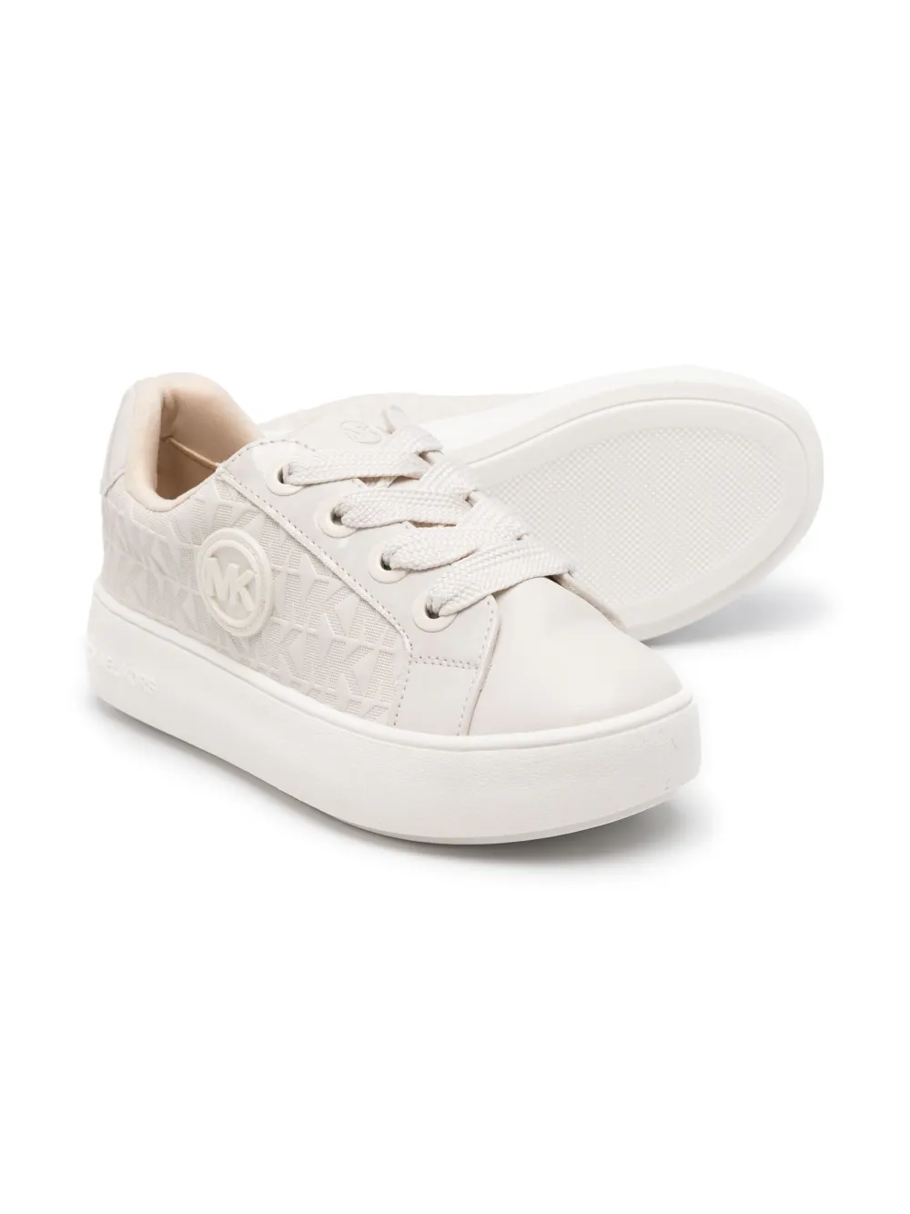 Michael Kors Kids Sneakers met logo-reliëf Wit