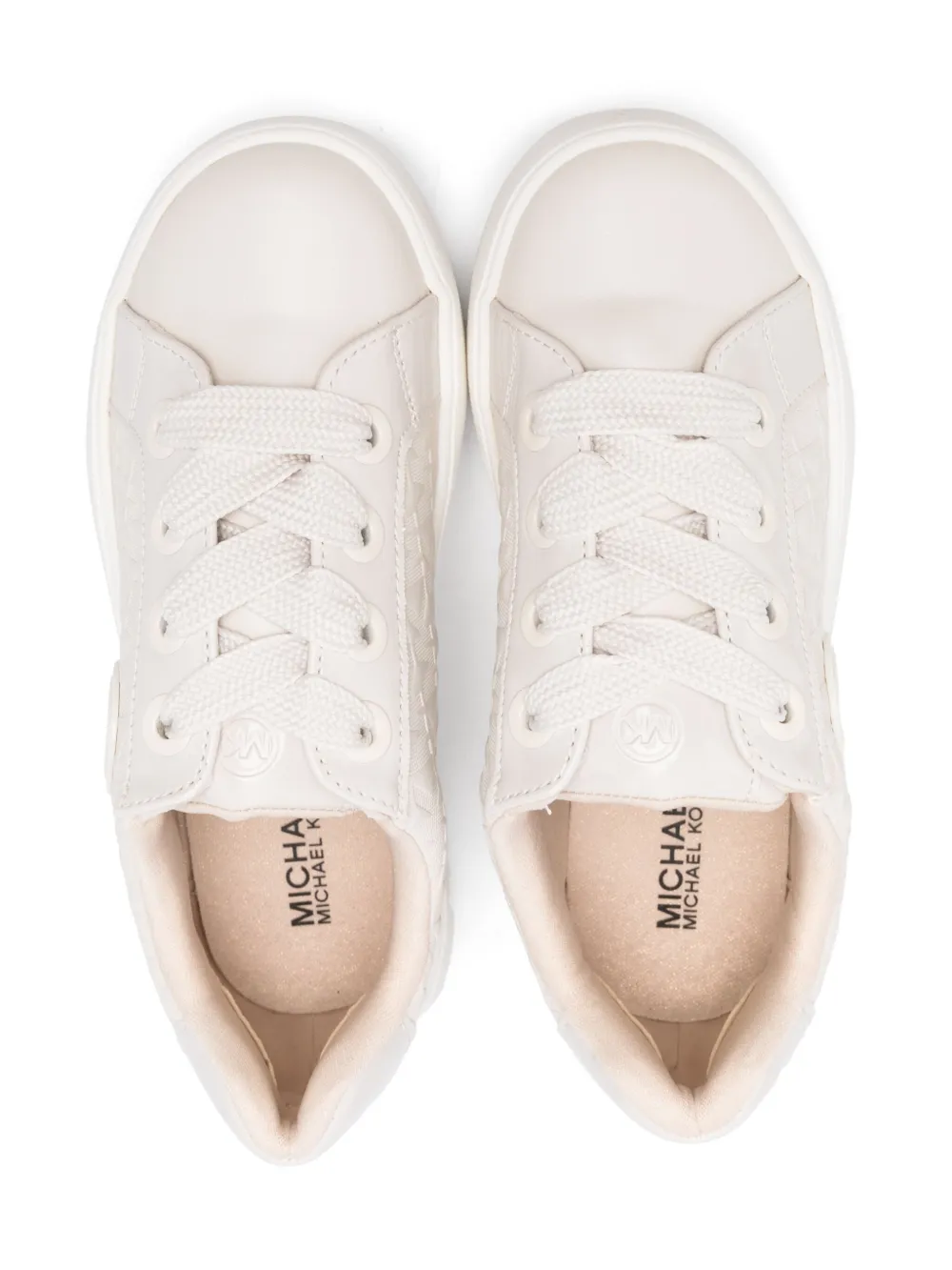 Michael Kors Kids Sneakers met logo-reliëf Wit