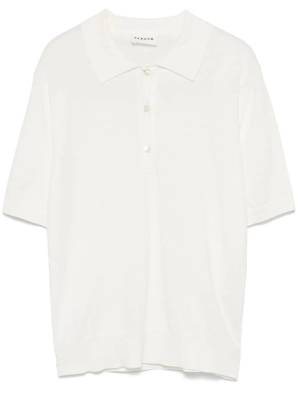 fine-knit polo shirt