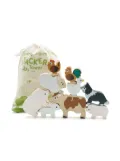 Le Toy Van Farmyard stacking toy - White