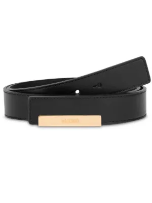 モスキーノ　ベルト Belt in leather with logo | Moschino