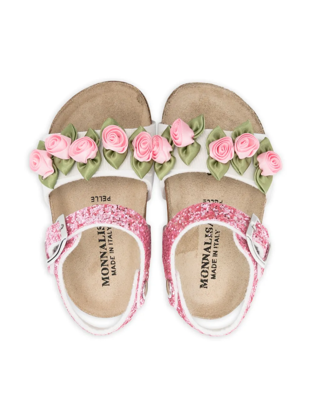 Monnalisa Roselline sandals Pink