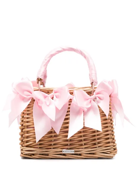 Monnalisa bow-embellished basket