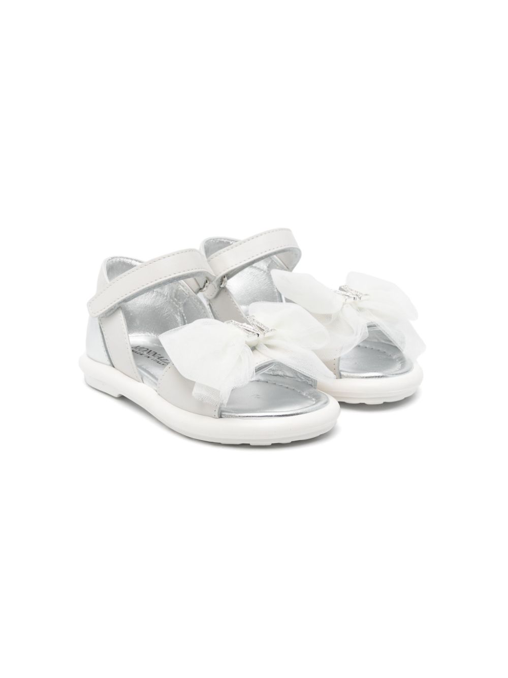 Monnalisa Sandalen met logoplakkaat Beige