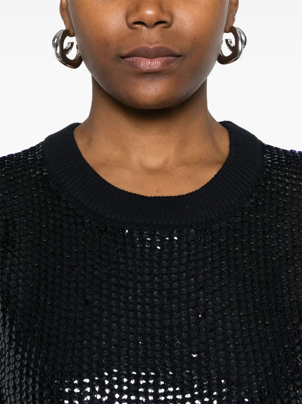 P.A.R.O.S.H SEQUIN-EMBELLISHED T-SHIRT 