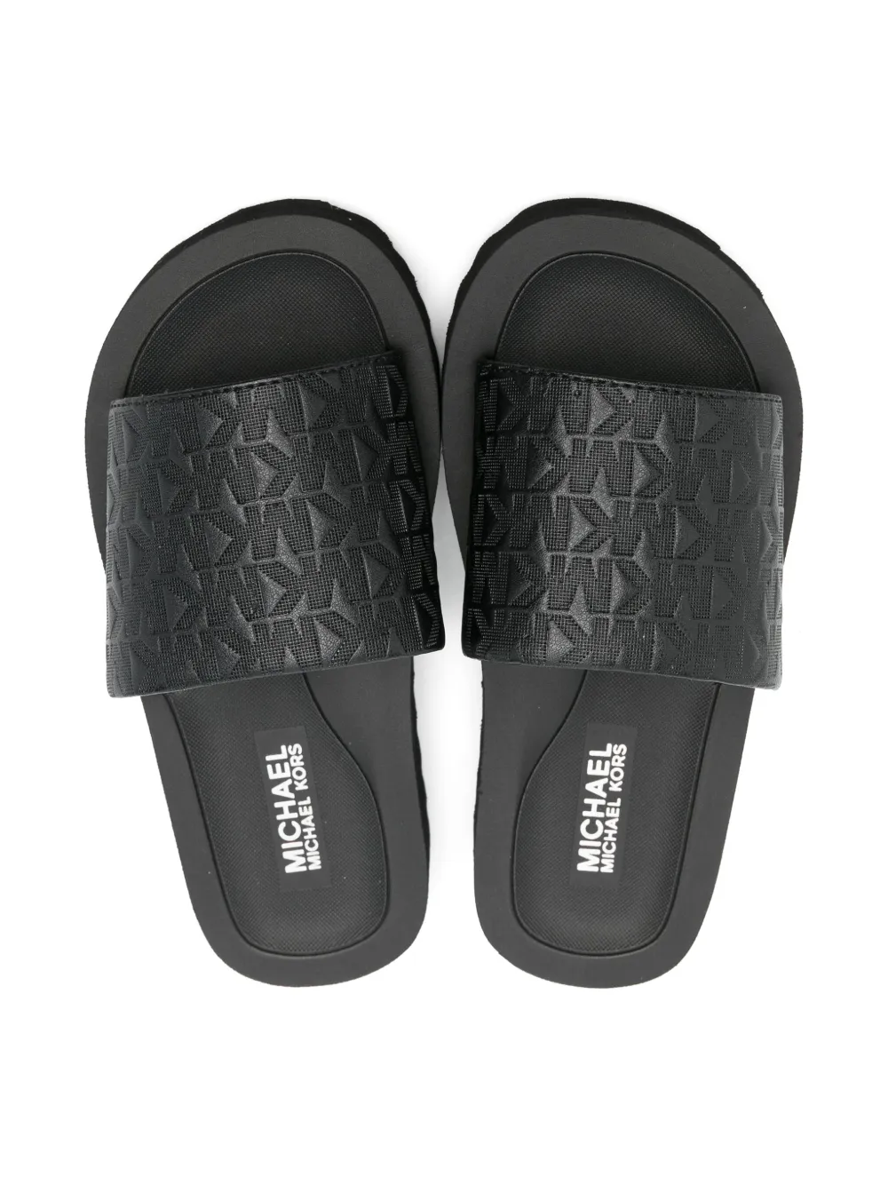 Michael Kors Kids logo-debossed slippers Black