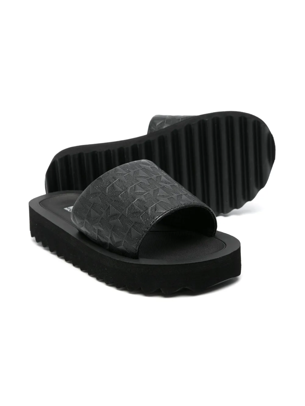 Michael Kors Kids logo-debossed slippers Black