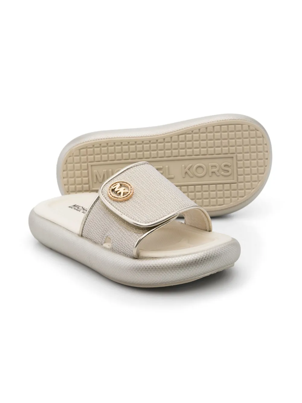 Michael Kors Kids Raelynn slippers Neutrals