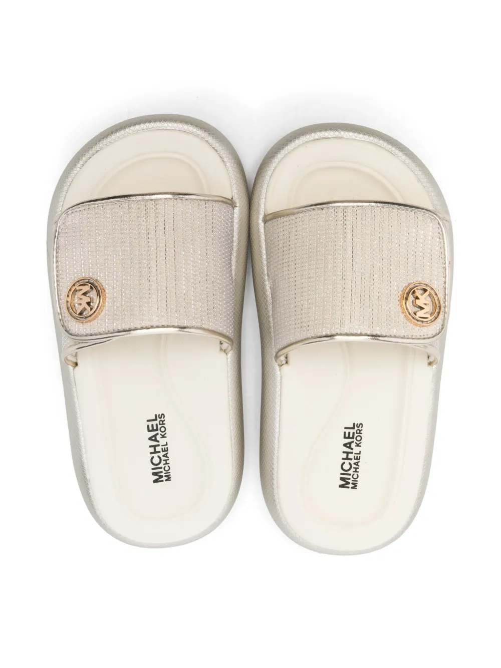 Michael Kors Kids Raelynn slippers Neutrals