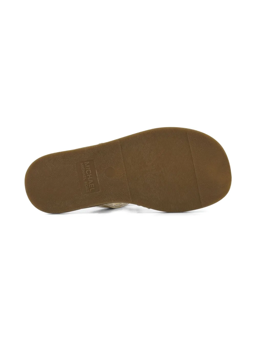 Michael Kors Kids Sandalen met logoplakkaat Bruin