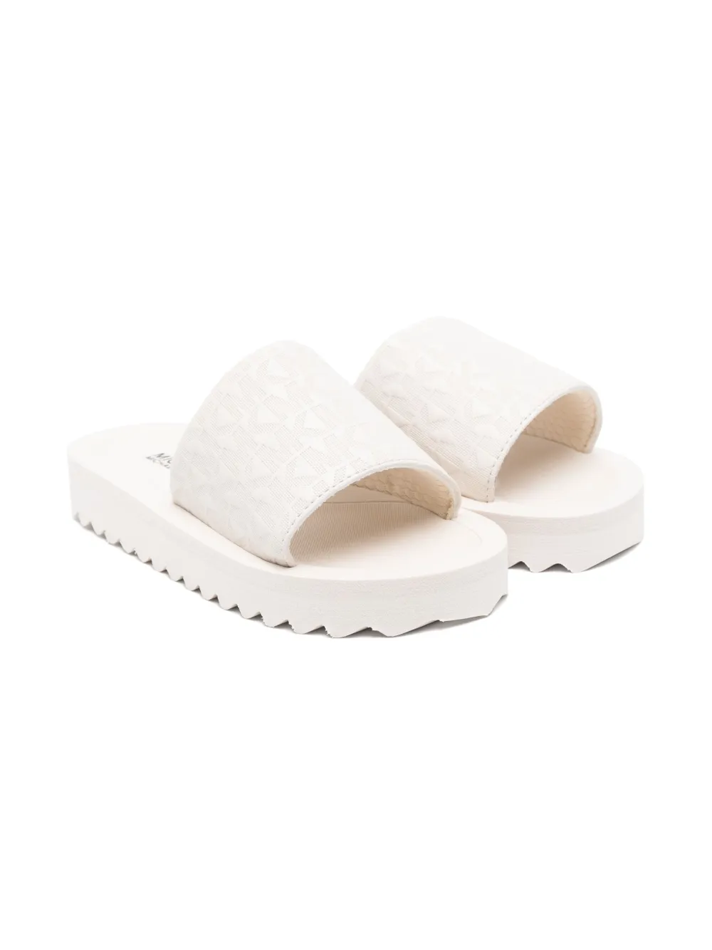 Michael Kors Kids logo-debossed slippers Neutrals