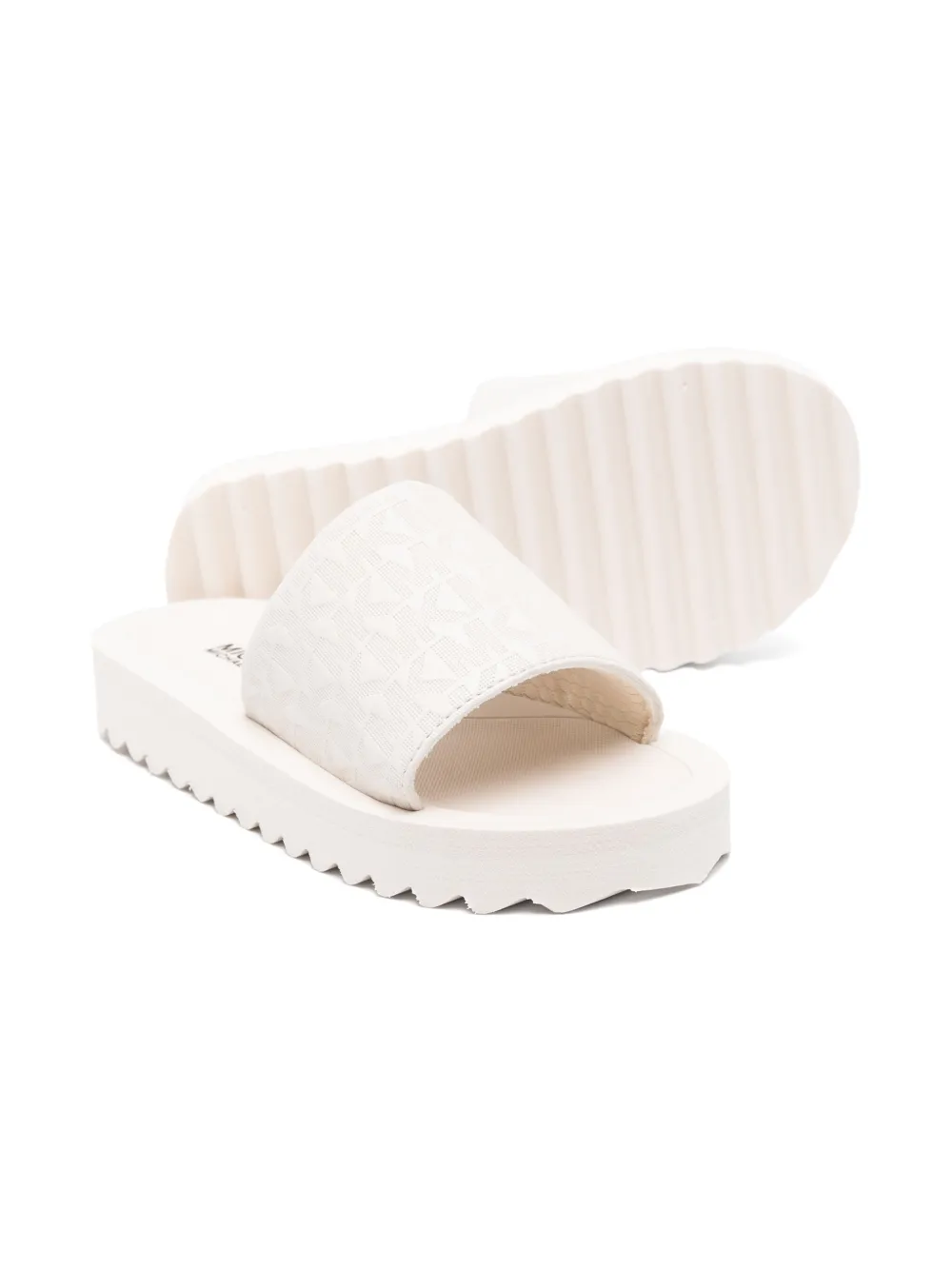 Michael Kors Kids logo-debossed slippers Neutrals