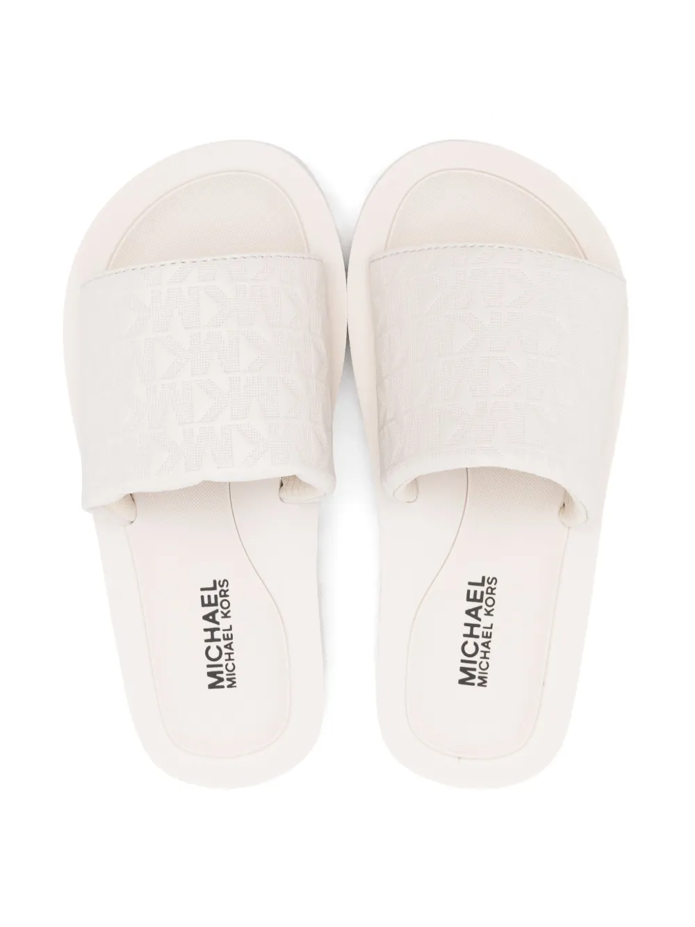 Michael Kors Kids logo-debossed slippers Neutrals