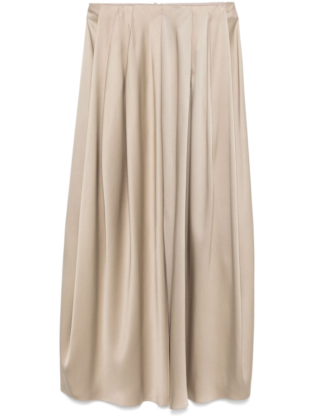 pleated maxi skirt