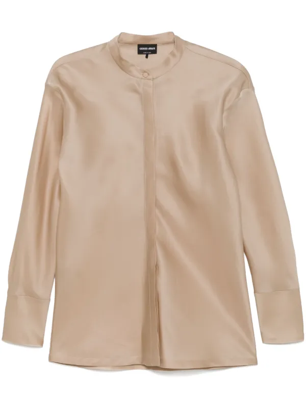 パンツ GIORGIO ARMANI Beige silk pant (GW000641TE14288 U8048) Giorgio Armani Beige Silk Pant Elegant Comfort – LOZURI®