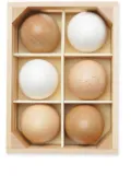 Le Toy Van Farm Eggs Market Crate set - Neutrals