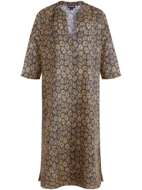 Vilebrequin carapaces graphic-print linen beach dress
