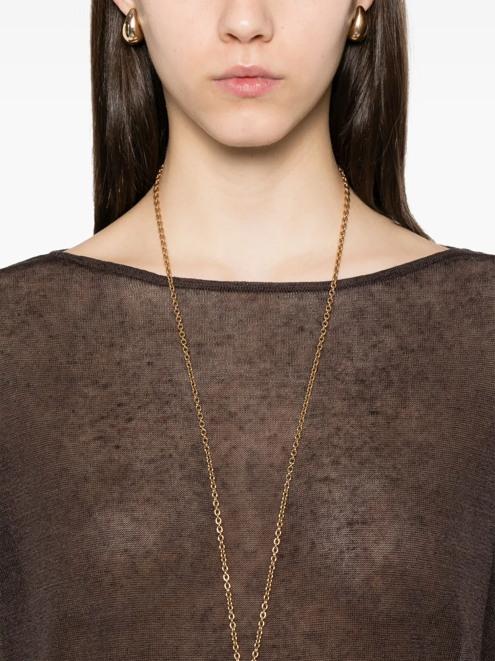 Shop P.a.r.o.s.h Boat-neck Sweater In Brown