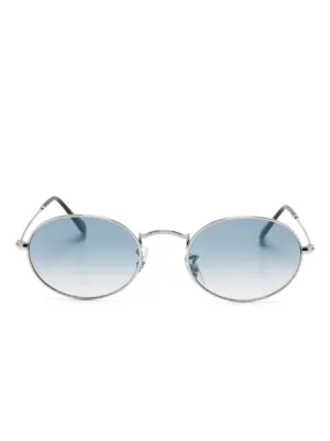 Emporio Armani オーバルフレーム サングラス | シルバートーン Emporio Armani オーバルフレーム サングラス | シルバートーン