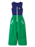 Roarsome patch-detail snowsuit - Green