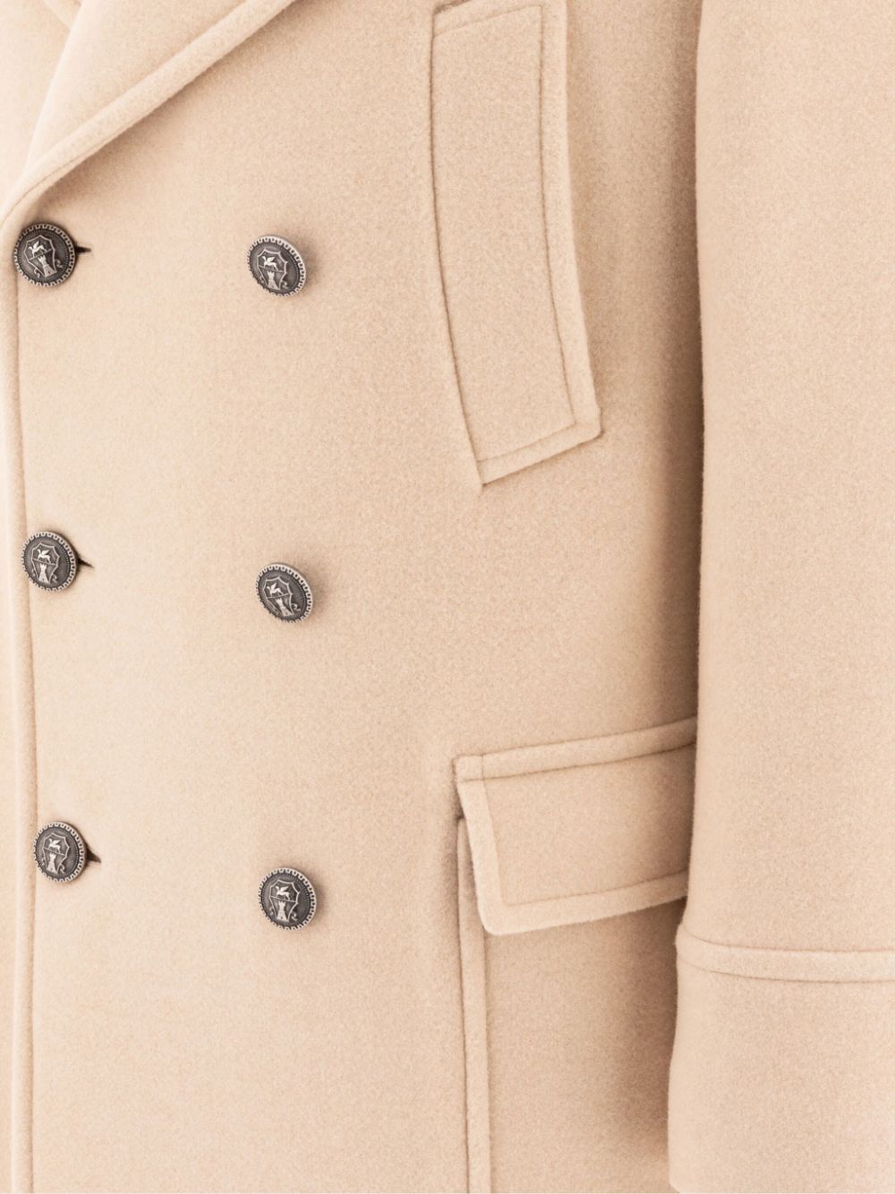 Shop Brunello Cucinelli Wool Coat In Neutrals