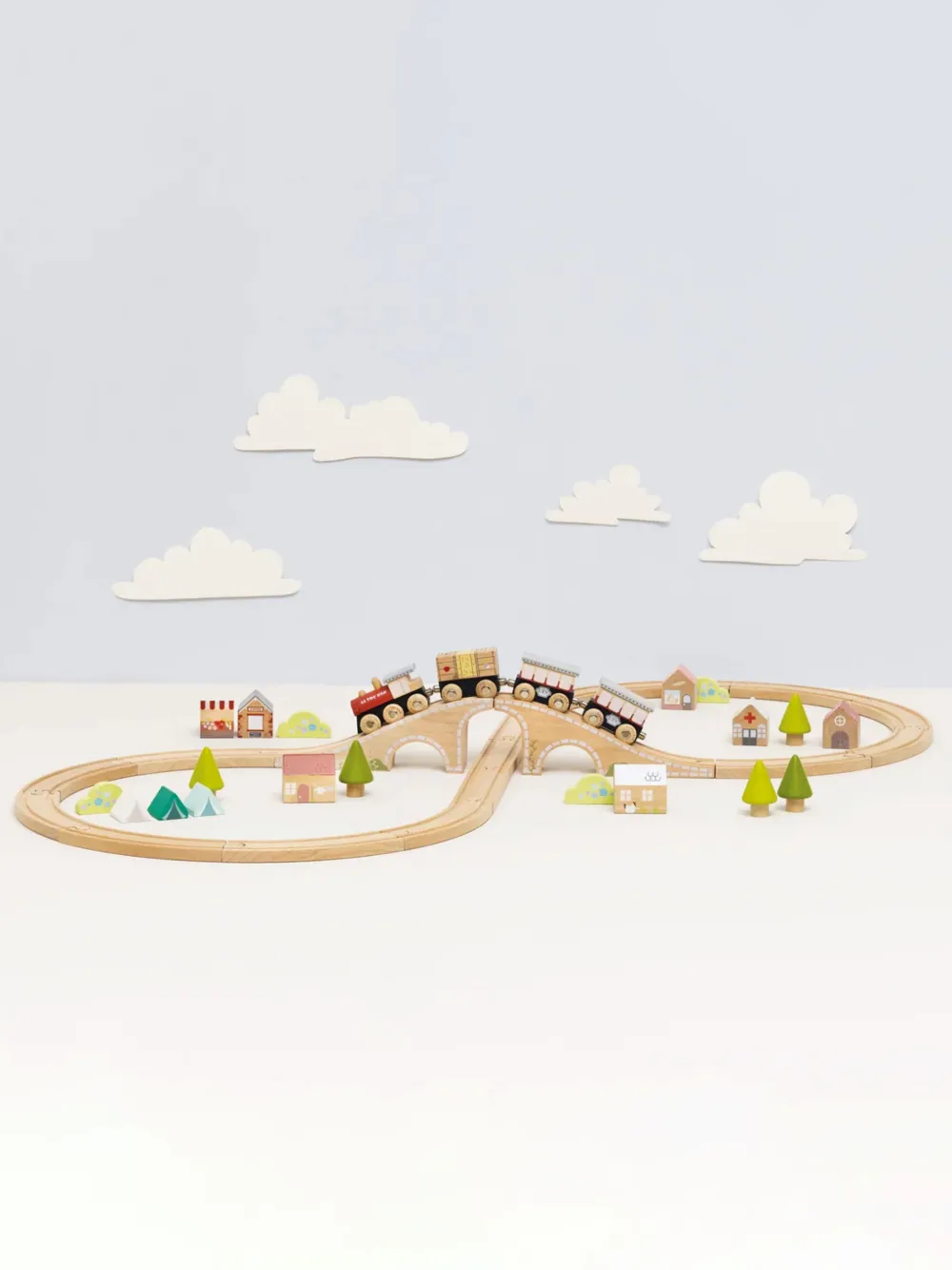  Le Toy Van Wood Train Track - Neutrals 