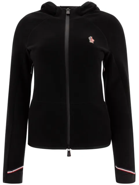 Moncler Grenoble chamarra texturizada con parche del logo