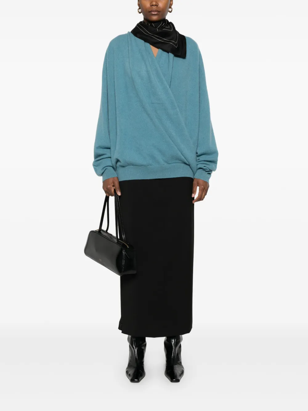 Frenckenberger wrap sweater - Blauw