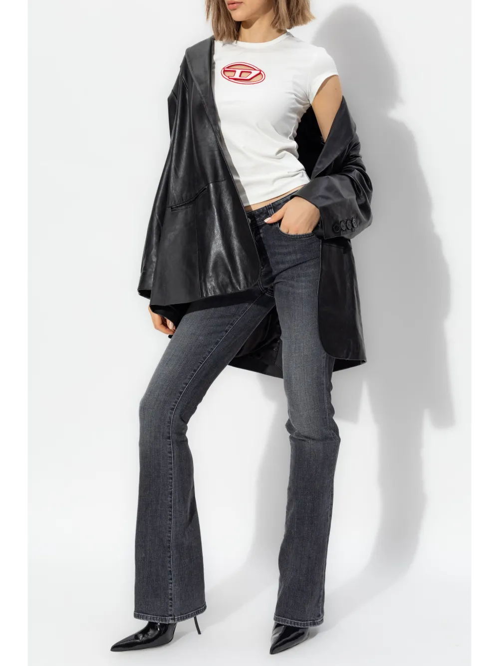 Diesel Low waist jeans - Zwart
