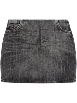 スカート DIESEL Woman Skirt Silver A155670HNAT 9CJ Women's mini skirt in metallic cotton | Grey | Diesel