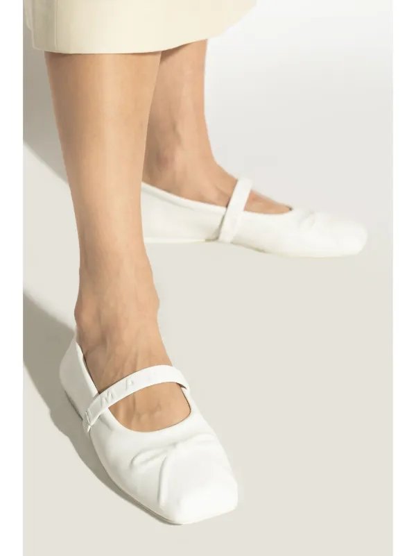 Marni Leather Ballet Flats | White | FARFETCH