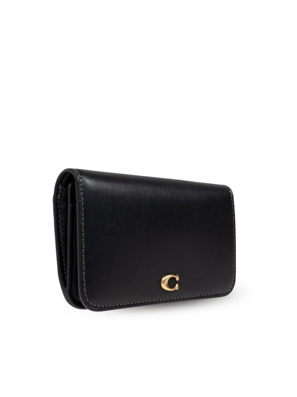 Shop Coach Leather Wallet In Black