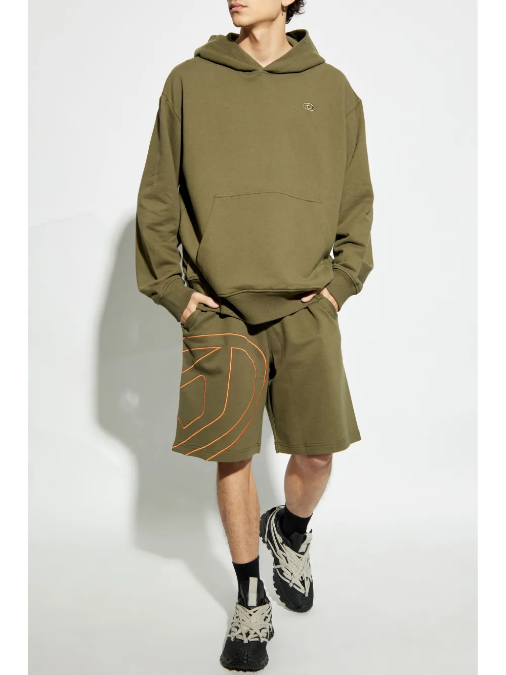 Diesel P-Crow-Megoval shorts - Groen