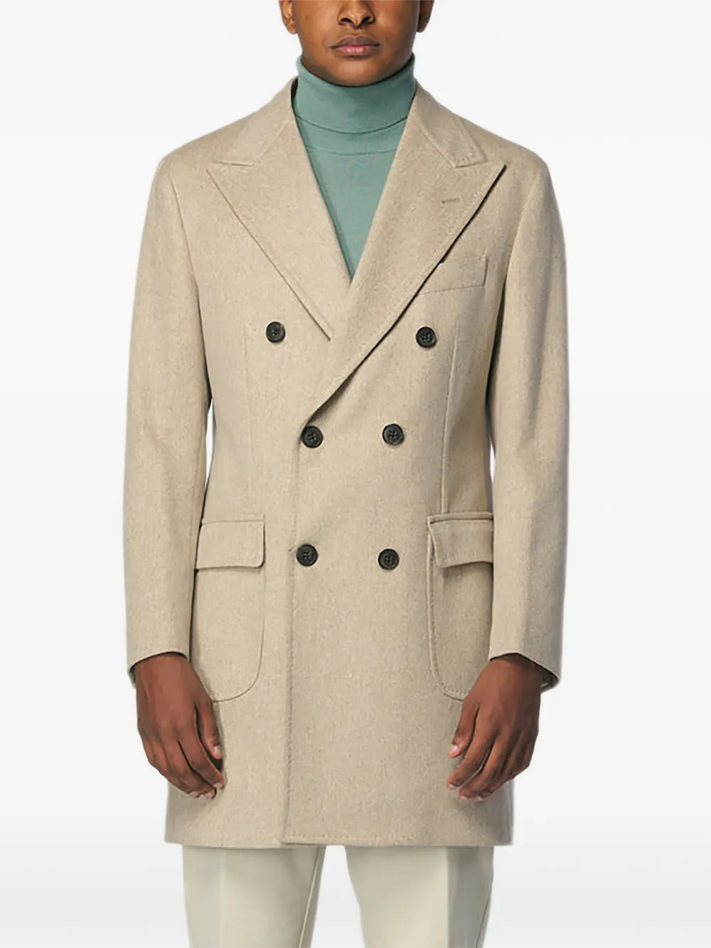 Brian Dales double-breasted coat - Beige