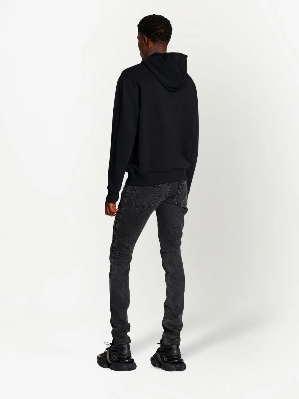 Balmain Hoodie met logoprint Zwart