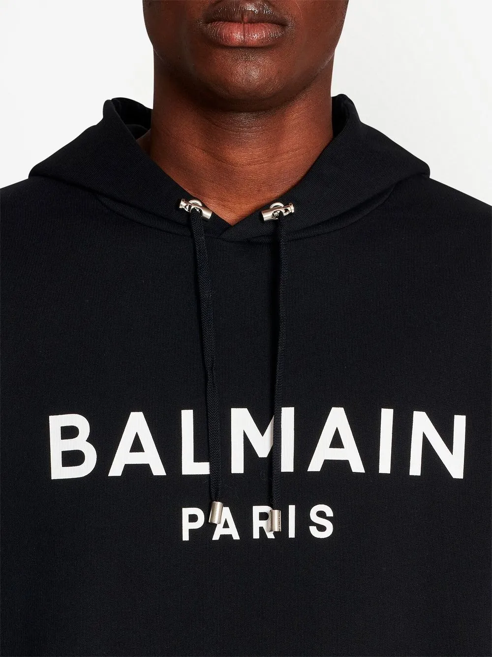 Balmain Hoodie met logoprint Zwart