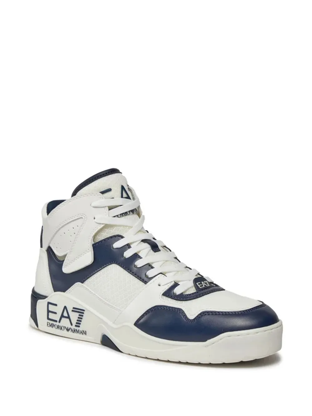 Ea7 Emporio Armani logo-detail high-top sneakers White