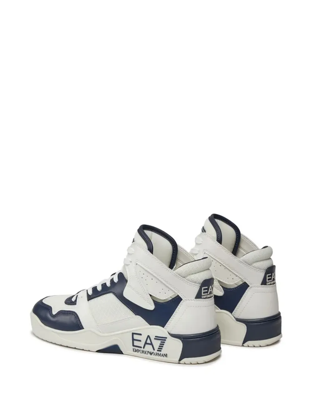 Ea7 Emporio Armani logo-detail high-top sneakers White