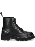 Karl Lagerfeld logo-embossed combat boots - Black