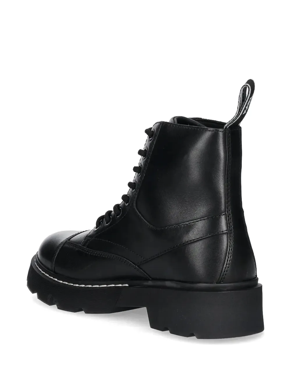 Karl Lagerfeld logo-embossed combat boots Black