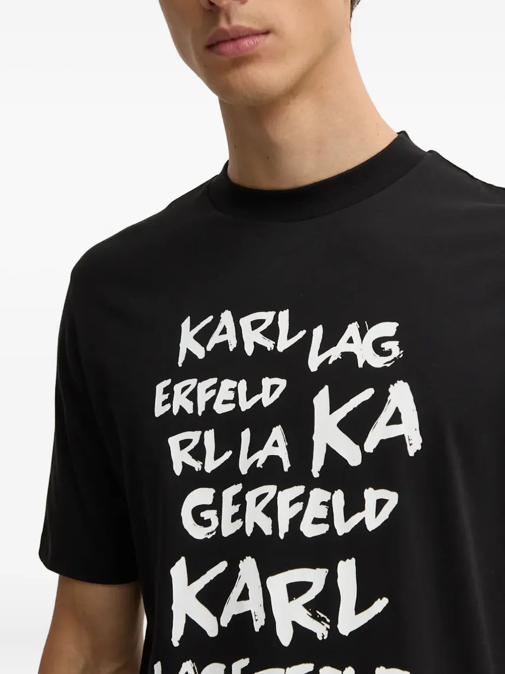 Karl Lagerfeld T-shirt met logo Zwart