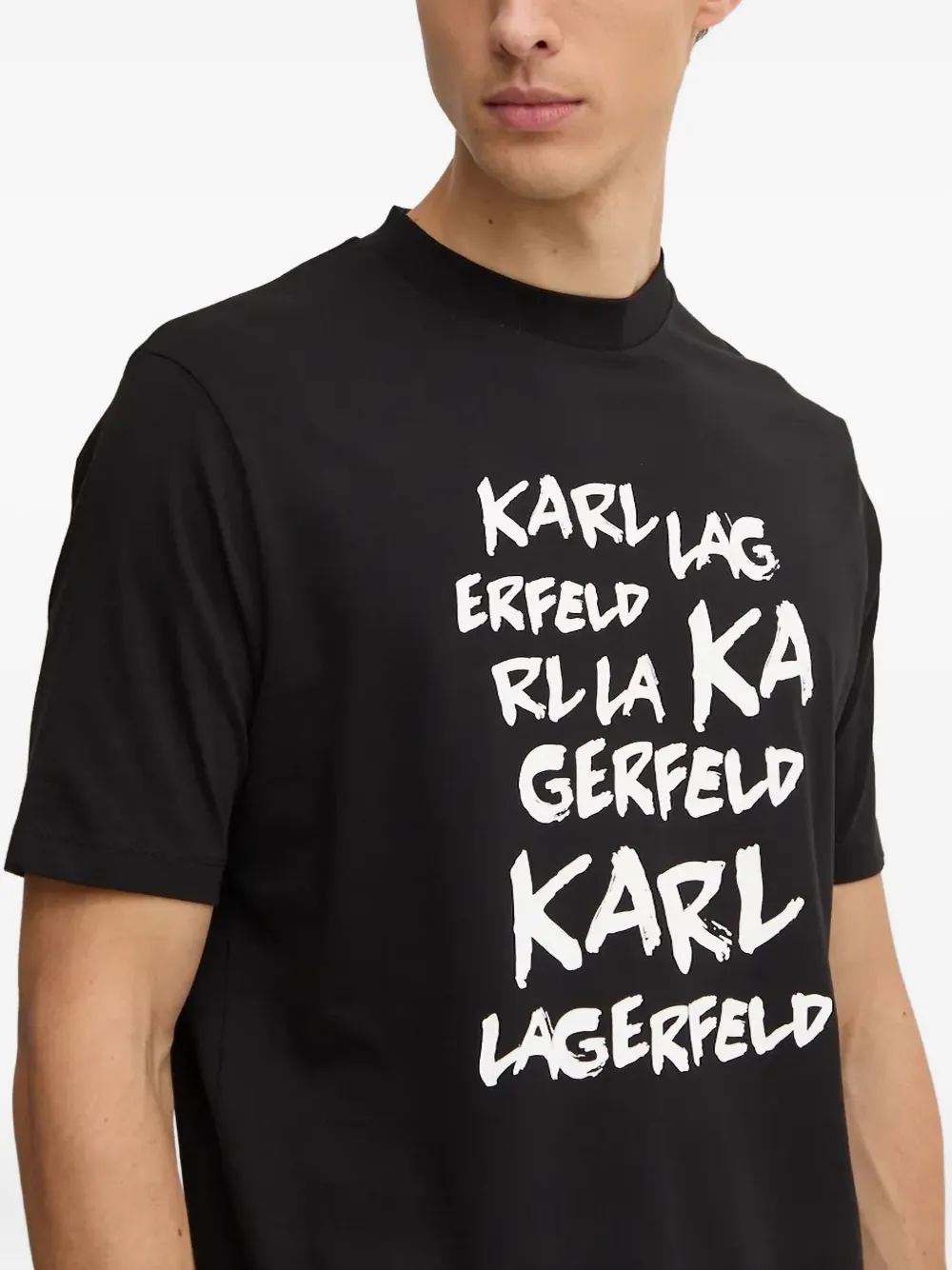 Karl Lagerfeld T-shirt met logo Zwart
