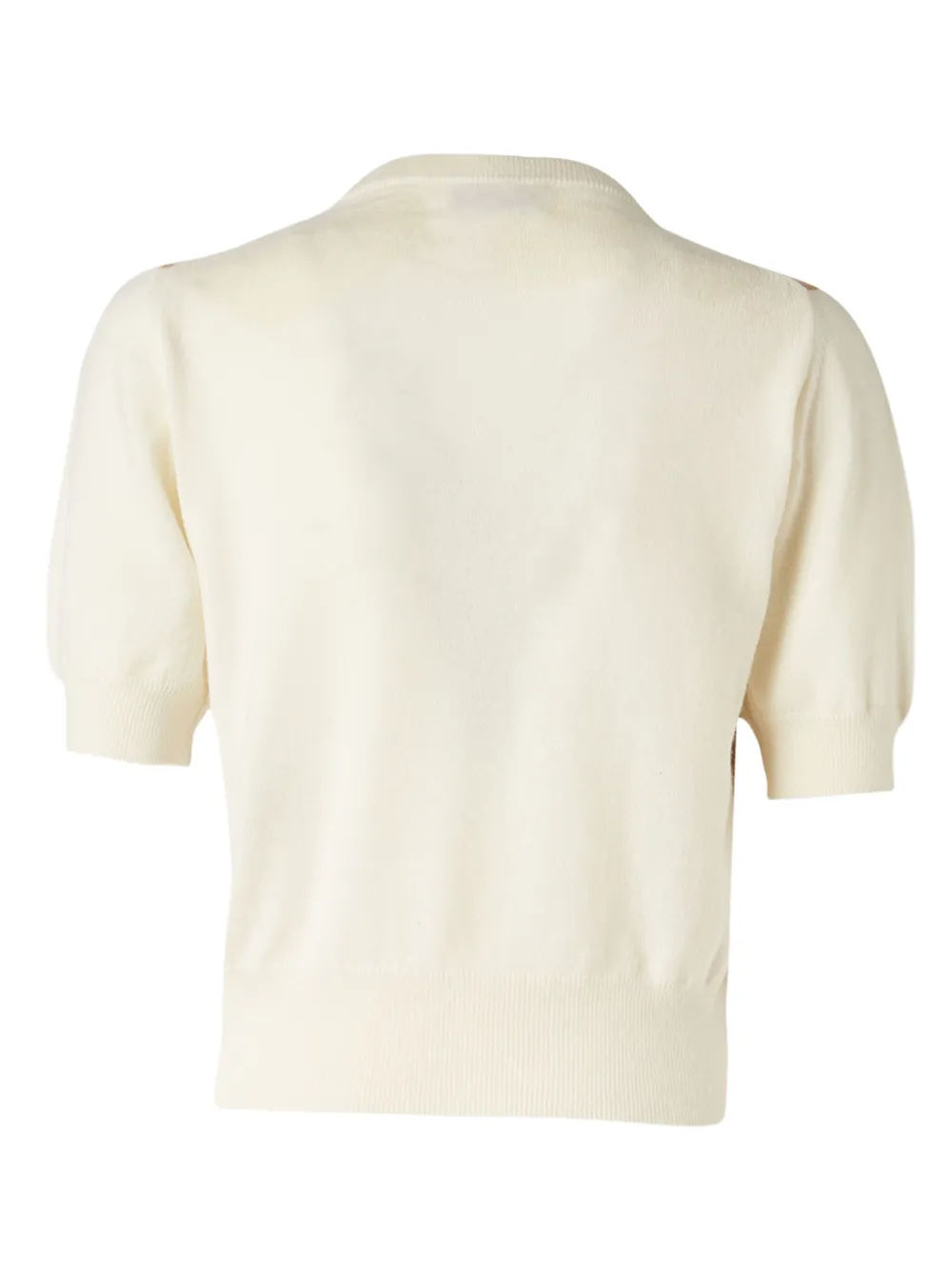 Ballantyne argyle-intarsia top - Wit