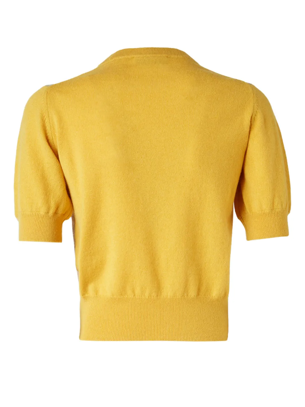 Ballantyne argyle-intarsia top - Geel