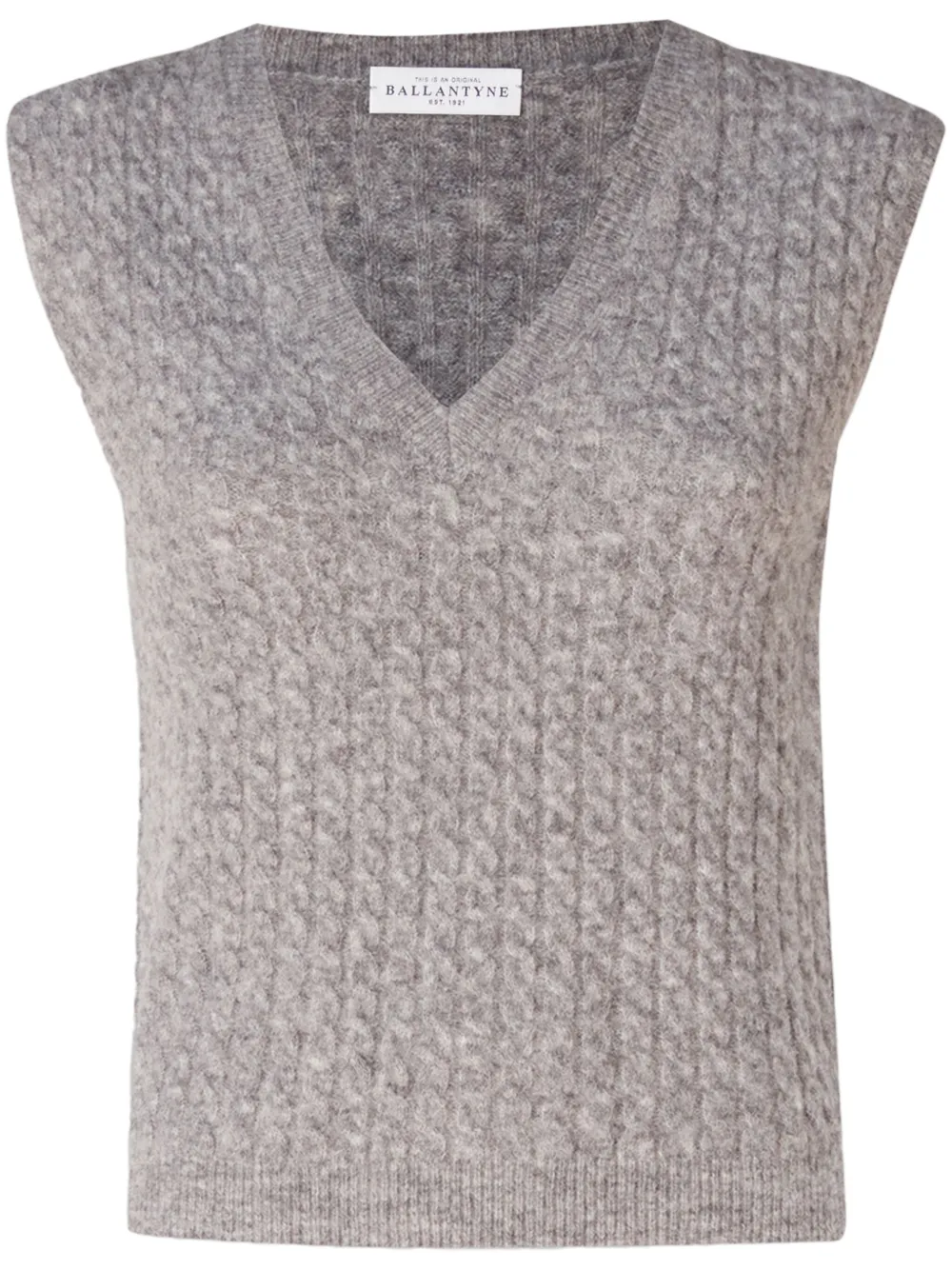 Ballantyne cable knit Vest Grey FARFETCH