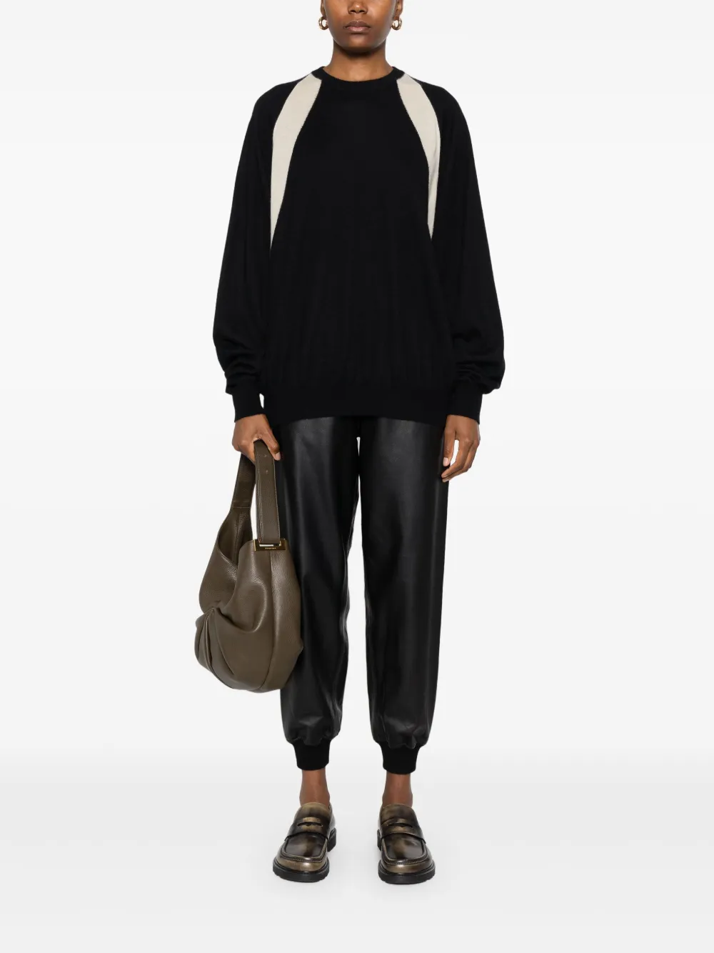 Frenckenberger colour-block sweater - Zwart