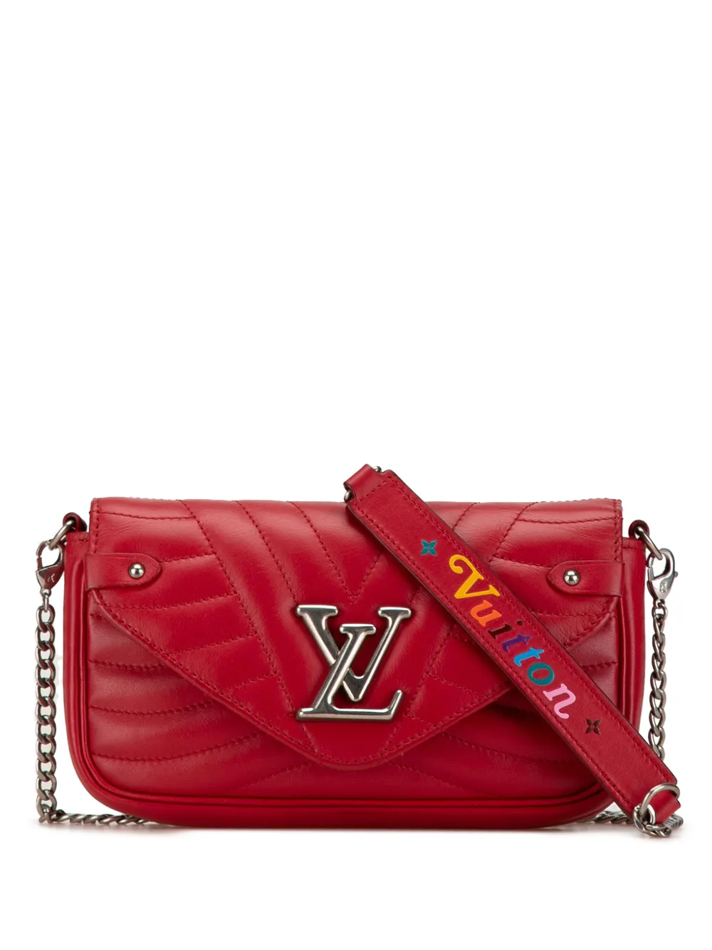 Louis Vuitton Pre Owned 2019 New Wave Chain Pochette Umhangetasche Rot FARFETCH DE