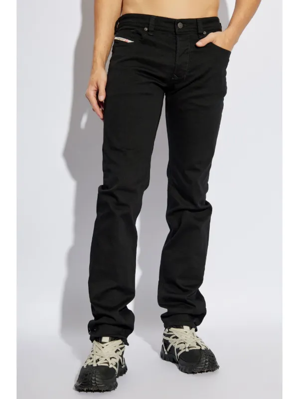[ディーゼル]ディストレスミドライズデニム Diesel mid-rise Jeans | Black | FARFETCH