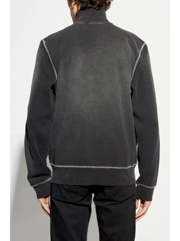 ★送関込み★ Diesel S-Wafy-zip sweatshirt Diesel S-Wafy-Zip Sweatshirt | Black | FARFETCH PL