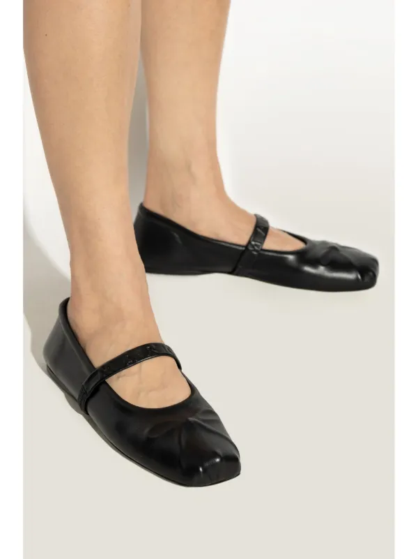 バレエシューズ MARNI Square Toe Ballerinas Marni Bow Ballerina Shoes | Black | FARFETCH JO